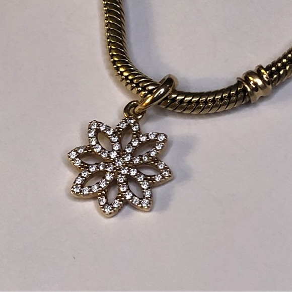 Pandora Solid 14k Lace Botanique Flower Charm Dangle G585 Ale - Picture 5 of 9